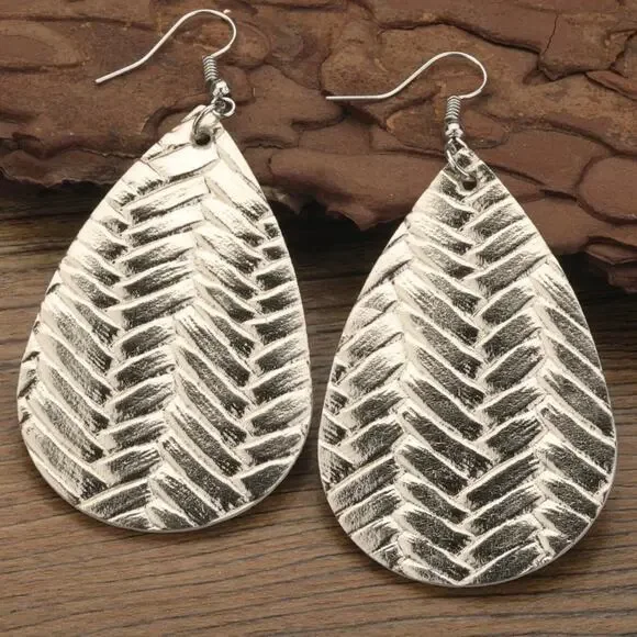 NEW Set of 3 pairs Water Drop Earrings Multicolor Blue, Silver, Gold - Picture 2 of 5